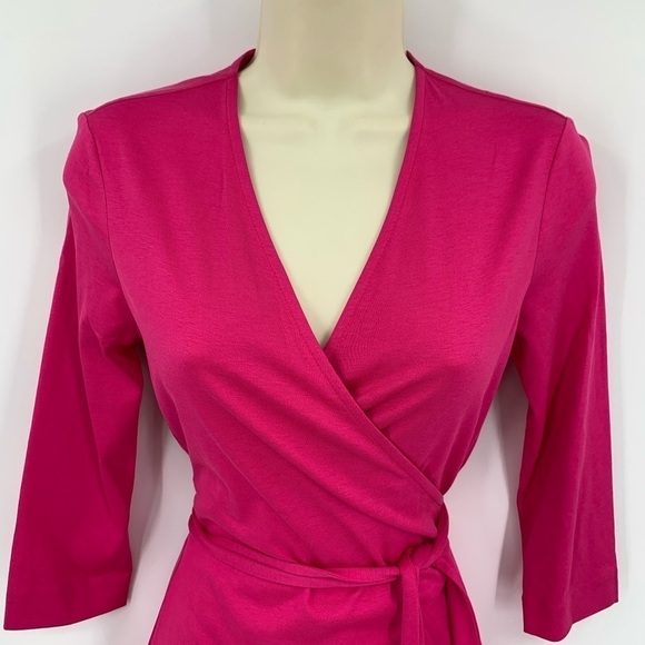 DVF Diane von Furstenberg New Julian two cabaret pink wrap dress new M 8 10 - Picture 2 of 5